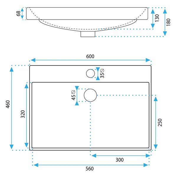 Zápustné umývadlo Rea Mandy