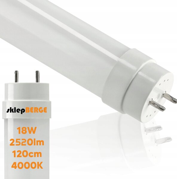 ECOLIGHT SADA 10x LED trubíc 120CM T8 18W 2520lm 140LM/W 4000K SILNÉ svetlo