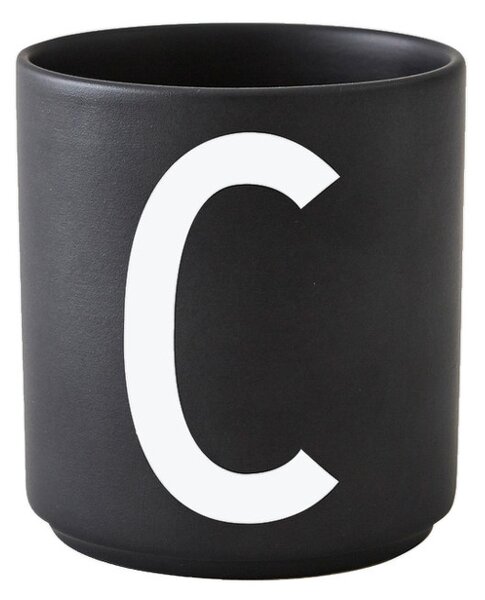 Design Letters Hrnček s písmenom C, black