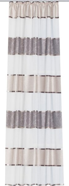 Home Wohnideen Záves kusový, priečne pruhy, Abby, Svetlo hnedá Rozmer textilu: 145 cm (V), 140 cm (Š)