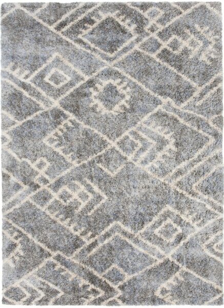 Kusový koberec shaggy Abia tmavo sivý 140x200cm