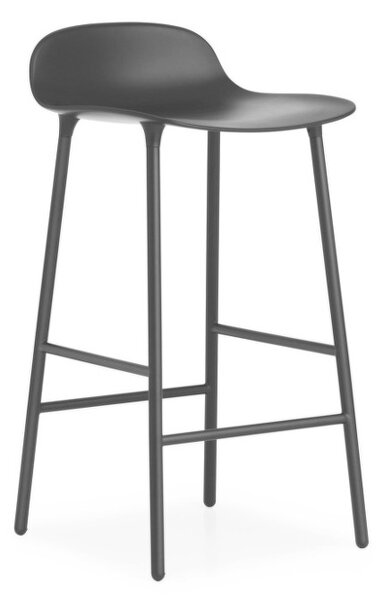Normann Copenhagen Barová stolička Form 65 cm, black/steel