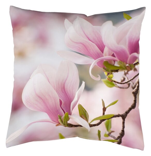 Home Wohnideen Obliečka na vankúš, potlač, Magnolia, Ružová Rozmer textilu: 50 x 50 cm