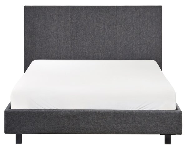 Posteľ sivá s roštom polyesterový čalúnený rám postele 120 x 200 cm moderný dizajn