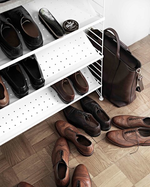 String Polica String Shoe Shelf Metal 58 x 30, black