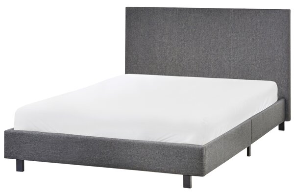 Posteľ sivá s roštom polyesterový čalúnený rám postele 120 x 200 cm moderný dizajn