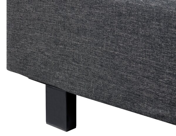 Posteľ sivá s roštom polyesterový čalúnený rám postele 120 x 200 cm moderný dizajn