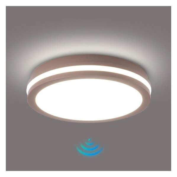 Brilagi - LED vonkajšie svietidlo so senzorom BENE LED/24W/230V pr. 26 cm hnedé IP54