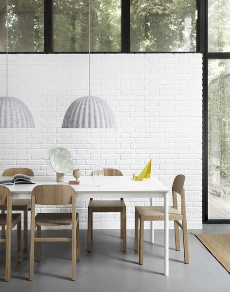 Muuto Závesná lampa Under The Bell Ø55, white melange UTBPEN5504