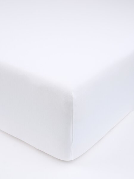 Jersey prostěradlo do postýlky s elastanem 70 × 140 cm – bílá