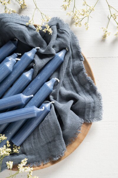 Sviečka Rustic Dusty Blue 29 cm