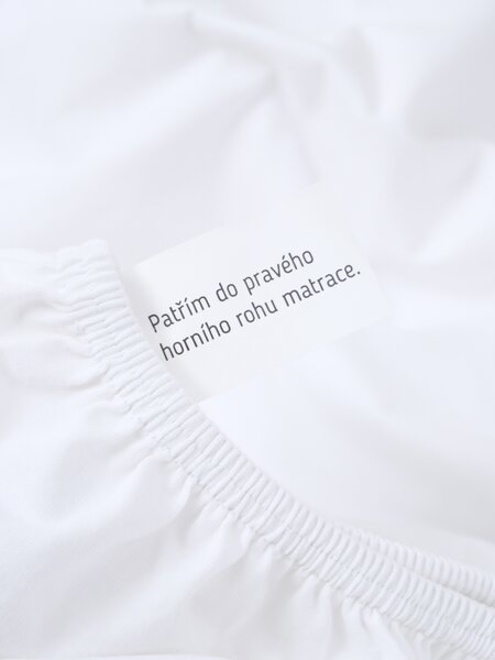 Jersey plachta do postieľky s elastanom Deluxe 70 × 140 cm – biela