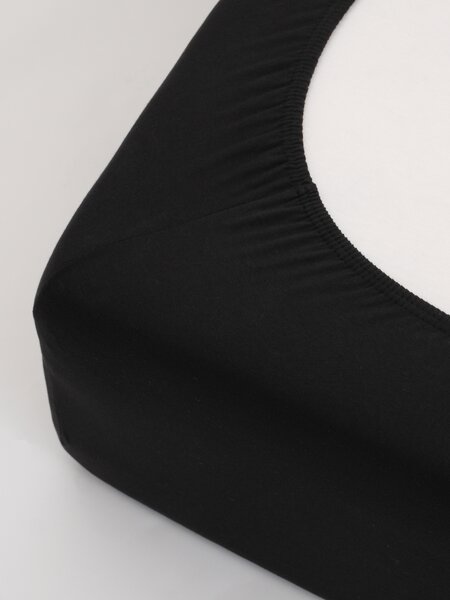 Jersey plachta s elastanom Deluxe 90 × 200 cm – čierna
