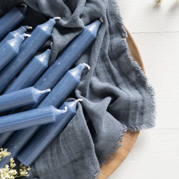 Sviečka Rustic Dusty Blue 29 cm