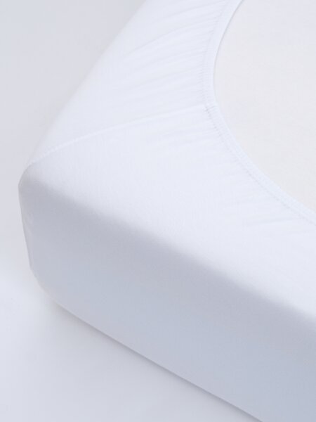 Jersey prostěradlo do postýlky s elastanem 70 × 140 cm – bílá