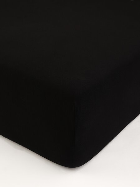 Jersey plachta s elastanom Deluxe 90 × 200 cm – čierna