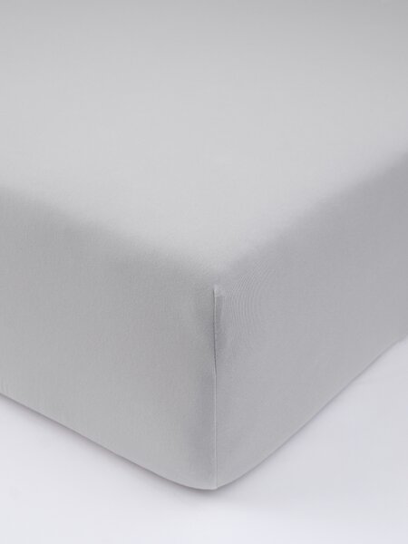 Jersey prostěradlo do postýlky s elastanem 70 × 140 cm – světle šedé