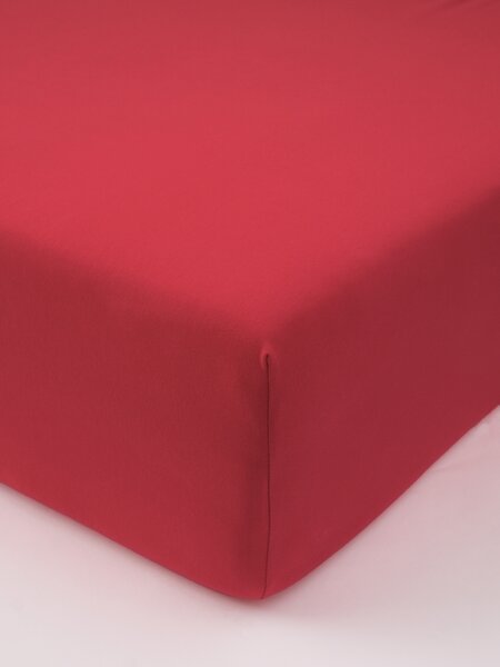 Jersey prostěradlo s elastanem 220 × 200 cm – vínové