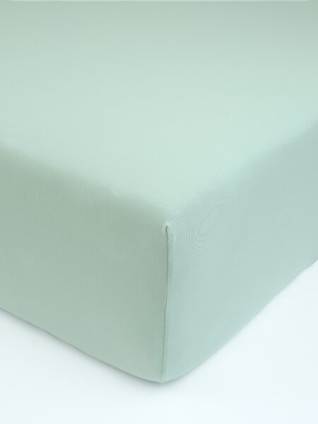 Jersey prostěradlo s elastanem 140 × 200 cm – mátové