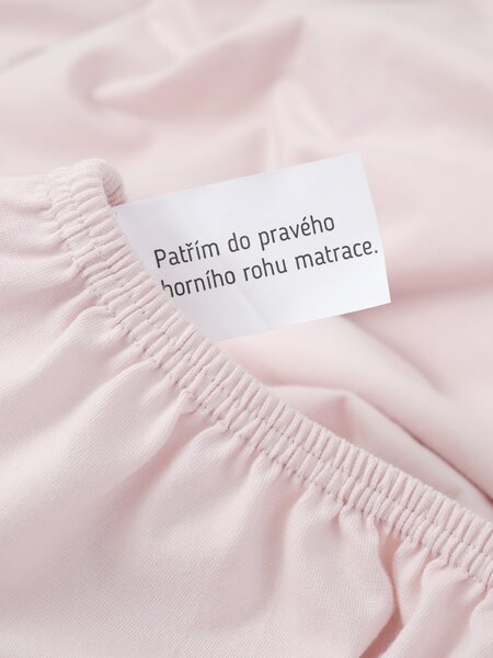 Jersey prostěradlo s elastanem 140 × 200 cm – pudrové