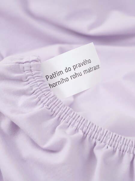 Jersey prostěradlo s elastanem 140 × 200 cm – lila