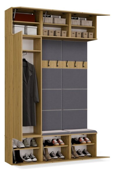Šatníková skriňa HAGA III 1Sz2W - dub artisan