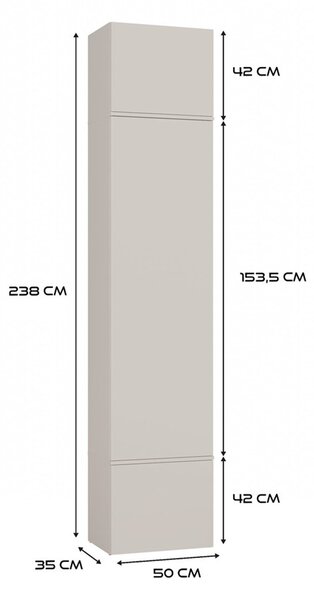 Šatníková skriňa HAGA II 1Sz1W - béžová