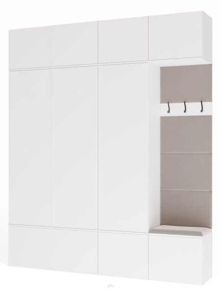 Šatníková skriňa HAGA IV 3Sz1W - biela