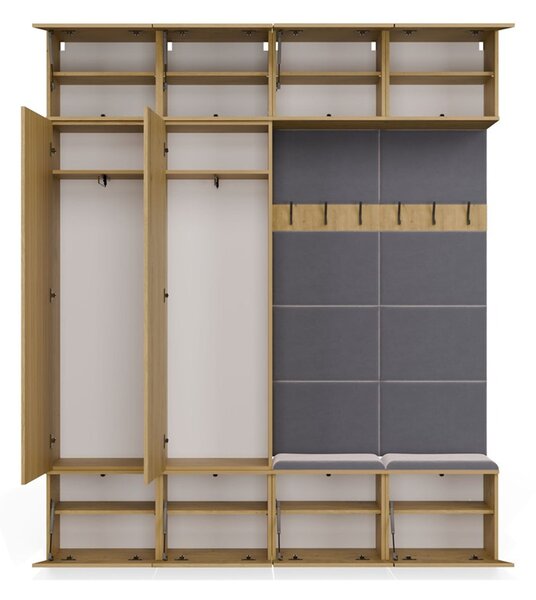 Šatníková skriňa HAGA IV 2Sz2W - dub artisan