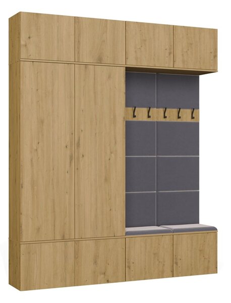 Šatníková skriňa HAGA IV 2Sz2W - dub artisan