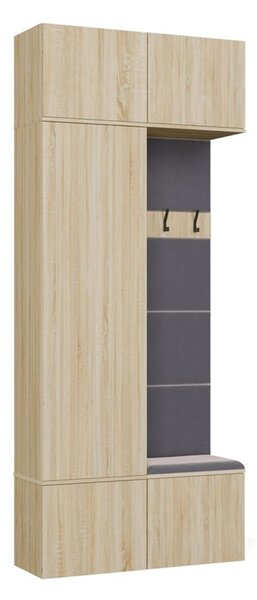 Šatníková skriňa HAGA II 1Sz1W - dub sonoma