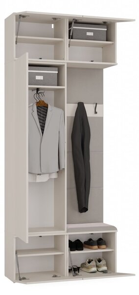 Šatníková skriňa HAGA II 1Sz1W - béžová
