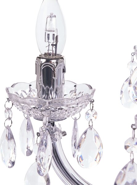 Luster priehľadný krištáľový 6 žiaroviek moderný glamour štýl obývačka jedáleň spálňa