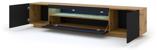 TV stolík AURA 200 | dub artisan/čierny mat