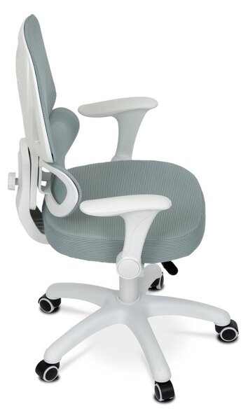 Detská pracovná stolička NANDU — sieť / látka, mentolová