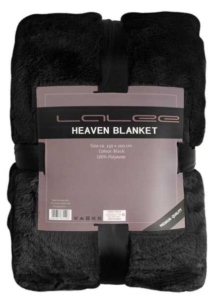 Lalee Deka Heaven Blanket Black Rozmer textilu: 150 x 200 cm