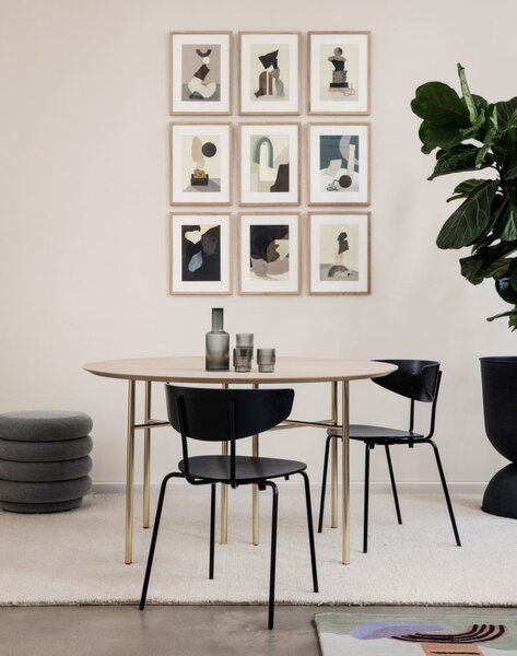 Ferm Living Poháre Ripple set 4ks, smoked grey
