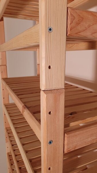 Drevený regál s 3 policami, 60 × 54 × 25 cm, česká výroba
