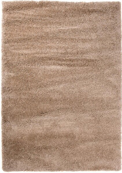 Kusový koberec Shaggy vlas 50 mm svetlo hnedý 60x100cm