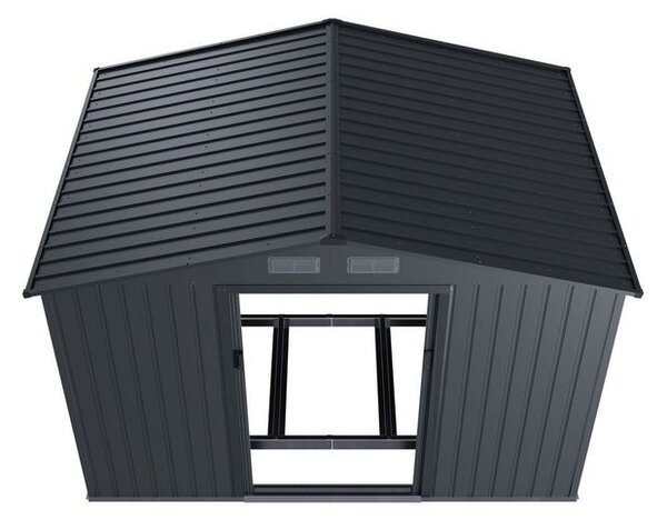 Kovový záhradný domček s posuvnými dverami 280 x 196 x 190 c