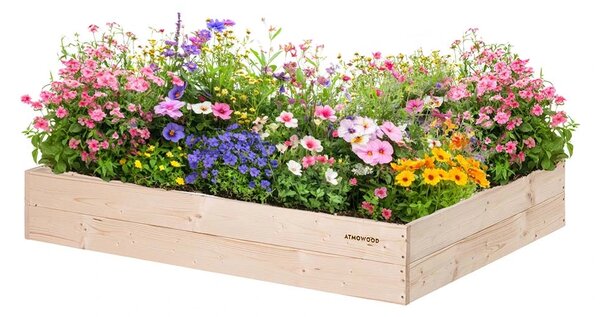 ATMOWOOD Drevený vyvýšený záhon 120 x 80 x 20 cm