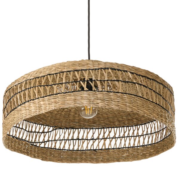 Závesná lampa prírodná tienidlo z morskej trávy boho závesné svietidlo obývačka spálňa chodba