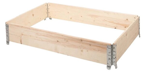 ATMOWOOD Drevený vyvýšený záhon s kovaním 120 x 80 x 20 cm