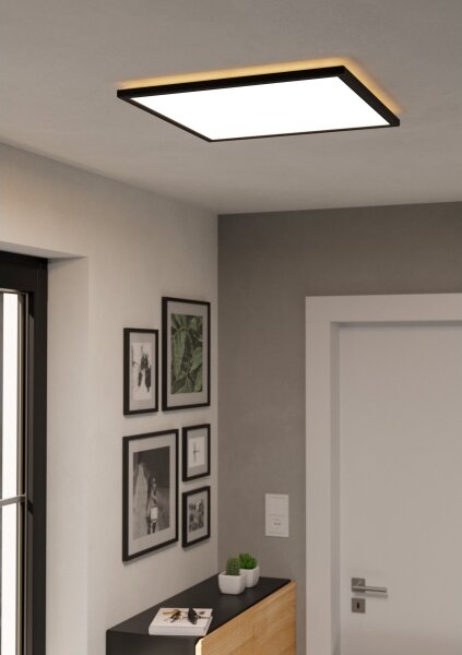 Eglo 901444- LED Kúpeľňové stropné svietidlo ROVITO 17W/230V 50x50 cm IP44 čierna