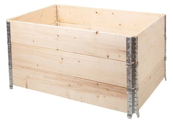 ATMOWOOD Drevený vyvýšený záhon s kovaním 120 x 80 x 20 cm