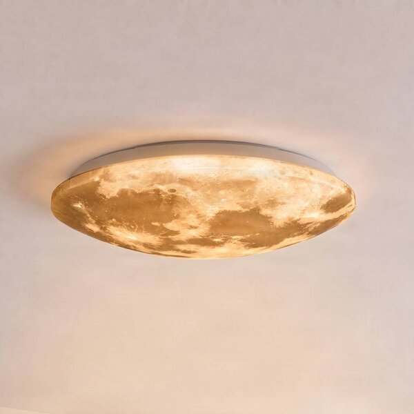 Trio Lighting LED svietidlo Lunar diaľkové ovládanie 40 cm, Biela / opálová, Obývacia izba / jedáleň, Plast, Moderný, Závesné svietidlo