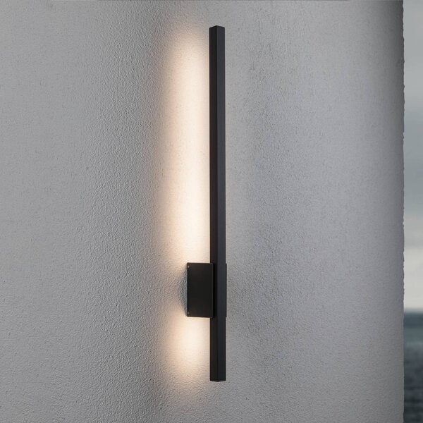 Paulmann Stan LED vonkajšie nástenné svietidlo 80 cm, Čierna, Hliník, Moderný