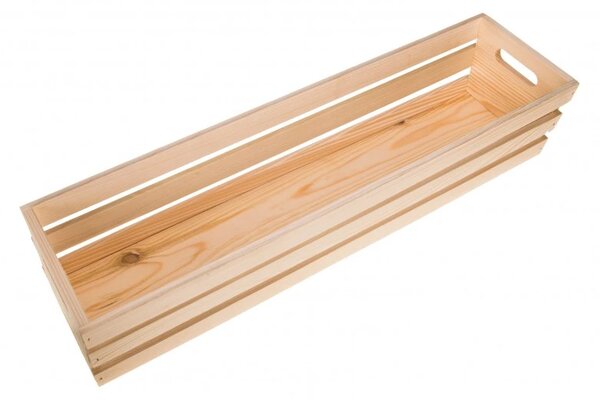 ČistéDrevo Drevená debnička kvetináč - 60 cm
