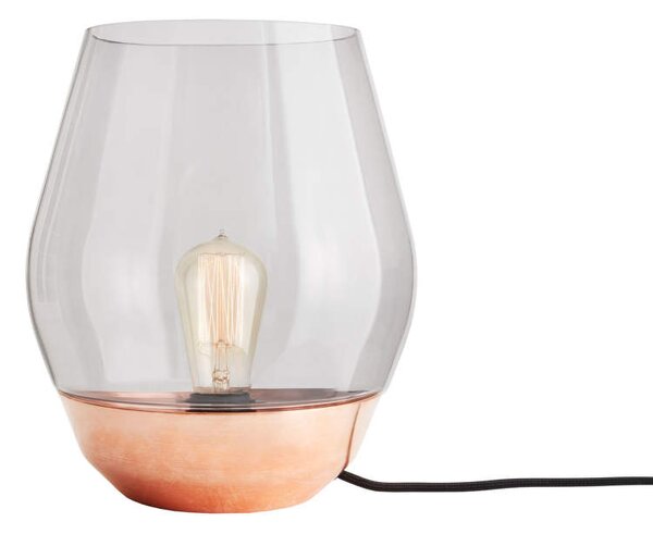 New Works Stolná lampa Bowl Table Lamp, raw copper / light smoked glass 20510