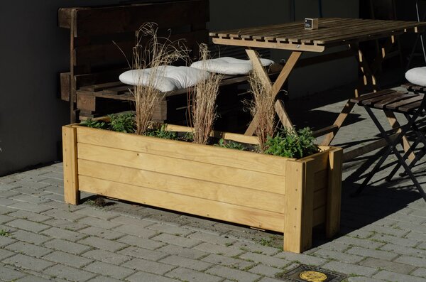 ATMOWOOD Drevený truhlík 120 cm - borovica